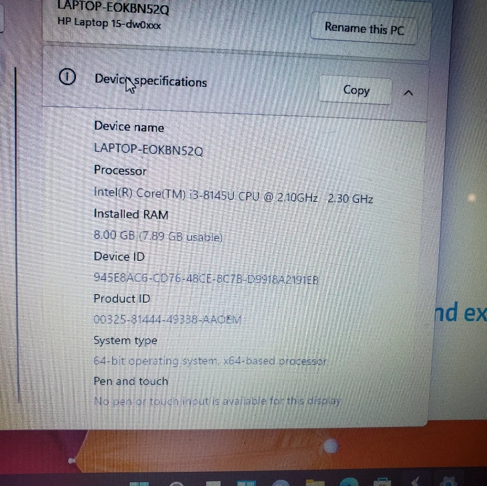 Hp laptop